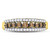 Image of 14kt Yellow Gold Womens Round Brown Diamond Band Ring 1/2 Cttw