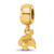 Image of Sterling Silver Gold-plated LogoArt Texas State University Bobcat Extra Small Dangle Bead Charm
