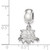 Sterling Silver Rhodium-plated LogoArt Ohio University Bobcat Extra Small Dangle Bead Charm