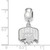 Image of Sterling Silver Rhodium-plated LogoArt Ohio University Small Dangle Bead Charm