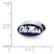 Image of Sterling Silver Rhodium-plated LogoArt University of Mississippi Ole Miss Oval Enameled Bead Image of Sterling Silver Rhodium-plated LogoArt University of Mississippi Ole Miss Oval Enameled Bead