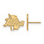 Image of Sterling Silver Gold-plated LogoArt University of Tulsa Small Post Earrings