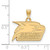 Image of Sterling Silver Gold-plated LogoArt Georgia Southern University Eagle Small Pendant GP005GSU