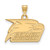 Image of Sterling Silver Gold-plated LogoArt Georgia Southern University Eagle Small Pendant GP005GSU