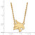 Image of 14k Yellow Gold LogoArt Texas State University Bobcat Large Pendant 18 inch Necklace