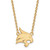 Image of 14k Yellow Gold LogoArt Texas State University Bobcat Large Pendant 18 inch Necklace