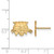 Image of 14k Yellow Gold LogoArt Ohio University Bobcat Extra Small Post Earrings