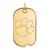 Image of 14k Yellow Gold LogoArt Clemson University Tiger Paw Large Dog Tag Pendant