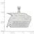Image of 14k White Gold LogoArt Georgia Southern University Eagle Large Pendant 4W006GSU