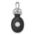 Image of Sterling Silver LogoArt University of Alabama Black Leather Oval Key Chain SS053UAL-K1 Image of Sterling Silver LogoArt University of Alabama Black Leather Oval Key Chain SS053UAL-K1