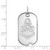Image of 14k White Gold LogoArt Purdue University Boilermakers Train Logo Small Dog Tag Pendant