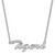Image of 14k White Gold LogoArt Clemson University Tigers Script 18 inch Necklace