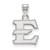 Sterling Silver East Tennessee State University Small Pendant by LogoArt