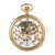 Image of Charles Hubert IP-plated Stainless Steel Open Face Pocket Watch