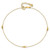 Image of 14K Yellow Gold Mirror Beads 9in Plus 1in Ext Anklet