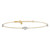 Image of 14k Two-tone Gold Puff Heart 10in Plus 1in ext Anklet
