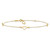 Image of 14K Yellow Gold Fancy Heart 10in Plus 1in ext. Anklet