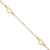Image of 14K Yellow Gold Fancy Heart 10in Plus 1in ext. Anklet