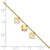 Image of 10k Yellow Gold 3 Hearts 9in Plus 1in Extension Anklet