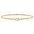 Image of 10k Yellow Gold Diamond-cut Open Heart Rope 9inch Anklet