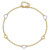 Image of 14K Two-tone Gold Polished Heart 9in Plus 1in ext Anklet