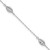 Image of 14k White Gold Puffed Rice Bead 10in Plus 1in ext. Anklet