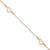 Image of 14k Rose Gold Adjustable Fancy Heart 9in Plus 1in Ext. Anklet