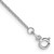 Image of 14K White Gold 10 inch .9mm Cable with Spring Ring Clasp Anklet