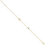 Image of 14K Yellow Gold Leaf and Glass Eye Bead 9in Plus 1in Ext Anklet