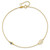 Image of 14K Yellow Gold Leaf and Glass Eye Bead 9in Plus 1in Ext Anklet