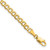 Image of 14K Yellow Gold 10 inch 4.3mm Hollow Curb with Lobster Clasp Anklet