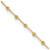 Image of 14K Yellow Gold Polished Diamond-cut Beaded 9in Plus .75in ext. Anklet
