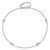 Image of 14K White Gold Circle Chain Diamond-cut Rice Puff Beads 9in Plus 1in Ext An