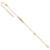 Image of 14K Yellow Gold Polished Fancy Link Three Station 9in Plus 1in extension Anklet