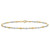 Image of 14K Two-tone Gold Polished and Diamond-cut Infinity Link 9in Plus 1in ext. Ankle