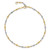 Image of 14K Two-tone Gold Polished and Diamond-cut Infinity Link 9in Plus 1in ext. Ankle