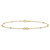 Image of 10k Yellow Gold Two-Tone Diamond-cut Beads and Infinity 10in Plus 1in ext. Anklet