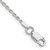Image of Sterling Silver 1.5mm Diamond-cut Rope Chain Anklet QDC020-10