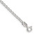 Image of Sterling Silver 2mm Open Elongated Link Chain Anklet QLL060-10