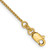 Image of 14K Yellow Gold 1mm Diamond-cut Spiga Chain Anklet 7235-10