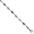 Image of Chisel Stainless Steel Polished Enameled Eyes 9 inch Anklet Plus 1 inch Extension