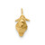 14K Yellow Gold 14 Gauge Polished Arrow with Heart Industrial Body Jewelry
