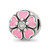 Sterling Silver Reflections Pink Enamel and CZ Flower Bead