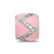 Sterling Silver Reflections Pink Enamel with CZ Design Bead