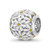 Image of Sterling Silver Reflections Rhodium-plated Enameled Daisys Bead