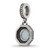 Image of Sterling Silver Reflections Antiqued Blue Chalcedony Dangle Bead