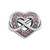 Image of Sterling Silver Reflections Crystal Infinity Symbol in Heart Bead