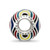 Sterling Silver Reflections Multi-colored Enameled Silver IP-Plated Bead