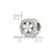 Sterling Silver Reflections Polish CZ and White Enamel Flower Circle Bead