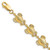 14K Yellow Gold Polished / Textured Sea Turtle Bracelet